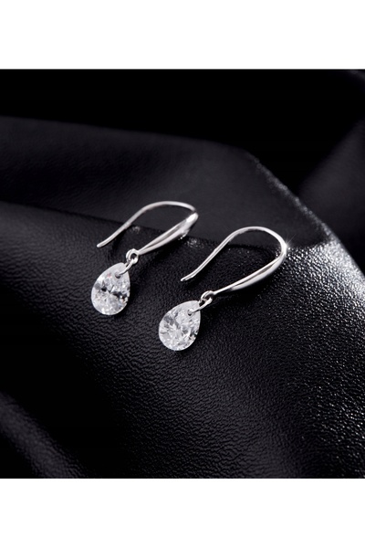 NO BRAND Cercei tip știft din argint 925 sterling cu zirconiu cubic, pentru f...