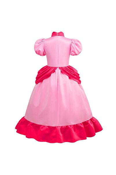 NO BRAND Rochie Prințesa Peach Costum Mario Rochie de carnaval 110 116