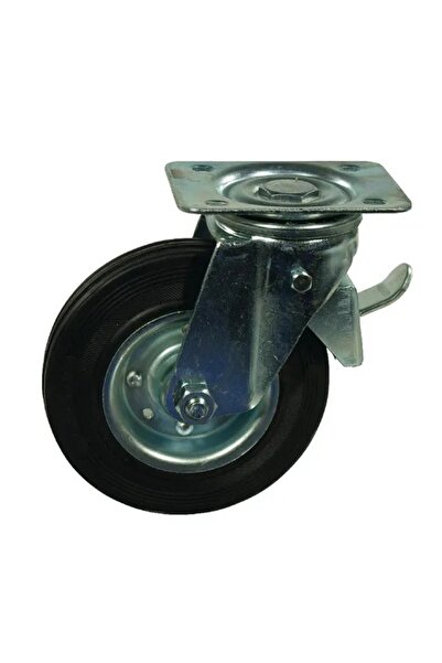 NO BRAND Roți pivotante din cauciuc 125mm 400kg 4 bucăți.