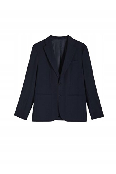 NO BRAND Sacou de costum clasic, uni, bleumarin, cu mânecă lungă, la un rând ...