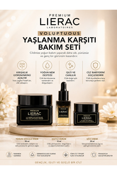 Lierac Premium Yaşlanma Karşıtı Kırışıklık ve Lekeler İçin Cilt Yenileyici, A...