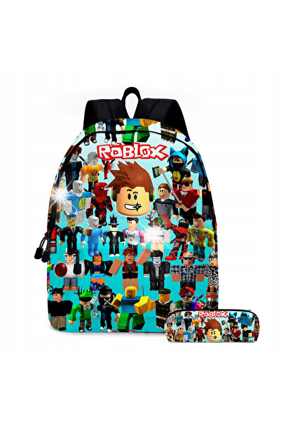 NO BRAND Set Ghiozdan școlar și Penar Roblox
