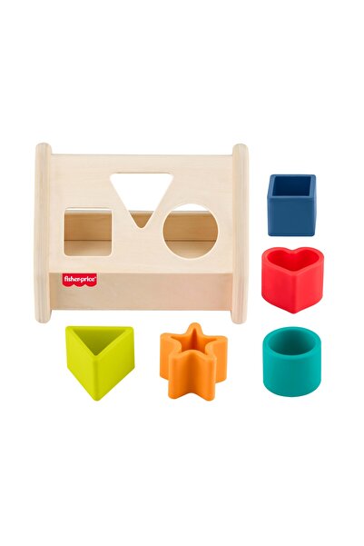 NO BRAND Fisher-Price Sortator de forme din lemn și silicon, 6m+, FSC, pentru...