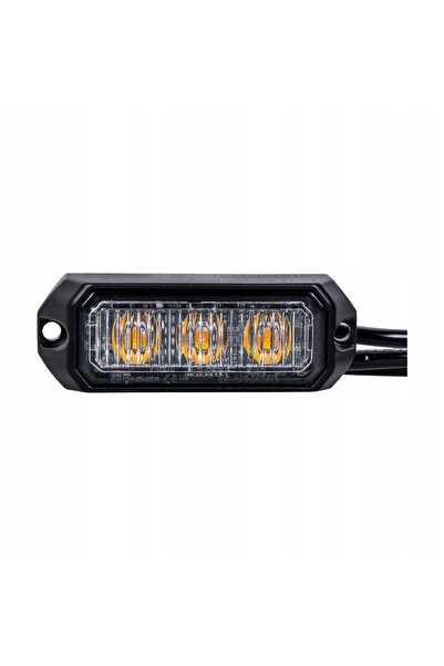 NO BRAND Lampă de avertizare stroboscopică LED portocalie 12V 24V, Set 4 bucă...