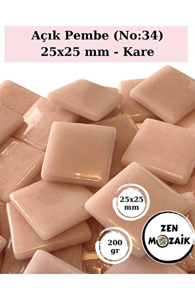 Zen Mozaik Sanatsal Mozaik Çalışmalarınız için 25 x25 mm - Kare Cam Mozaik Taşı