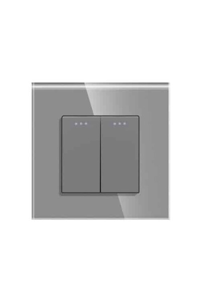 Z-Tools Întrerupător mecanic dublu, montaj la suprafață, gri / LXD-MP004GF-GY
