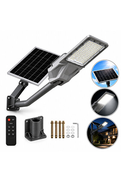 Pexor Lampa stradala solara LED Premium 800W, telecomanda, IP67, autonomie 12...