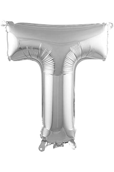 Yıldızan Letter t 16 Inch Silver Color Foil Balloon 36 cm (Silver) 931845