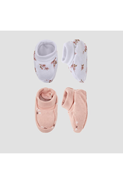 Juniors Pack of 2 Booties with Cuffed Hem, Floral Print