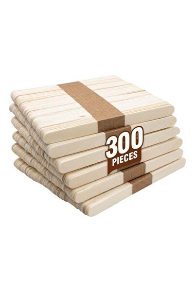 Duravel Popsicle Sticks, 4.5 Inches, 300 Pieces, Wooden Craft Sticks for Ice ...