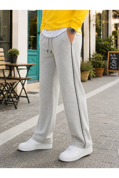 Valens Men's Side-Striped Comfortable Baggy Sweatpants