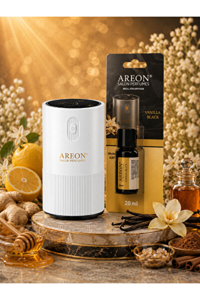 Areon Aromatik Difüzör Beyaz (Pleksi) + Vanilla Black