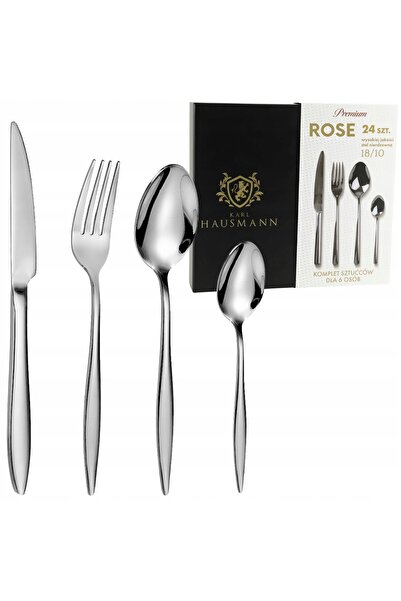 Karl Hausmann SET TACÂME COMPLET 24 piese pentru 6 persoane ROZ + CUTIE LUCIO...