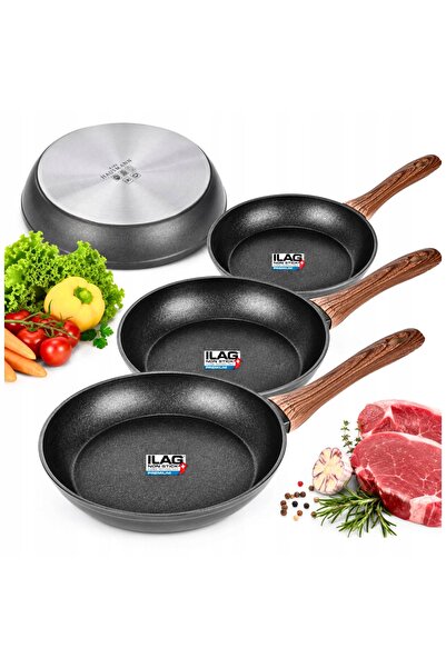 Karl Hausmann Set de tigăi pentru inducție și gaz, pentru prăjit, 24/26/28cm,...