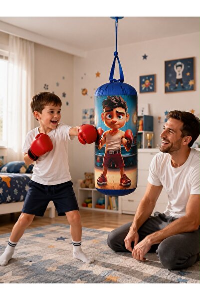 NOVAJOY 🥊 Mini Boks Seti – Çocuklar İçin Askılı Boks Torbası ve Eldiven Seti...