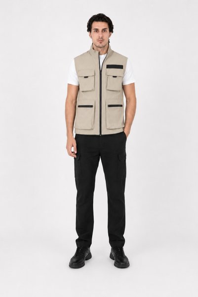 campscoutland Camp450 Outdoor Tactical Multi-Pocket Water-Repellent Men's Seasonal Tactical Lycra Vest