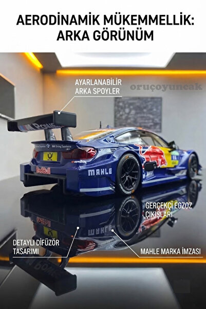 oruçoyuncak BMW M4 1:24 Redbull Diecast Redbull Model Araba BMW M4 Yarış Arabası Diecast Model Araba