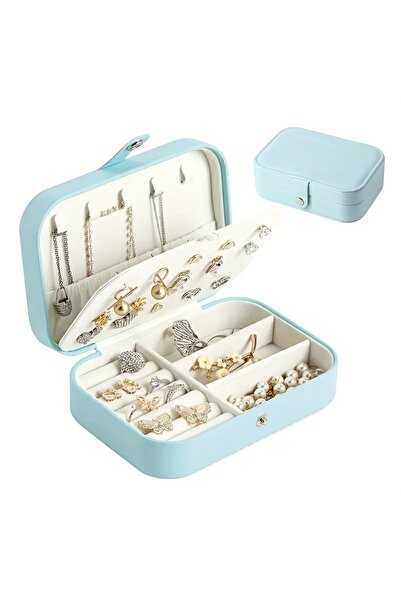 Empressco Luxury Rectangular Jewelry Box 3 Compartments Jewelry Organizer Rin...