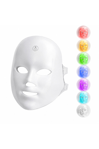 Belora Masca facială cu LED pentru fototerapie, 7 culori, potrivită pentru to...