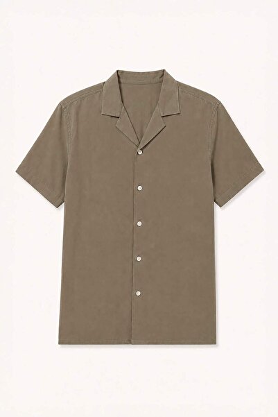 DeFacto Regular Fit Resort Collar Modal Short Sleeve Shirt H8487Ax26Hs