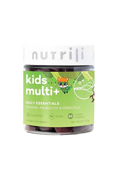 nutrili فيتامينات متعددة للأطفال + بروبيوتيك على شكل حلوى خالية من السكر 60 قطعة