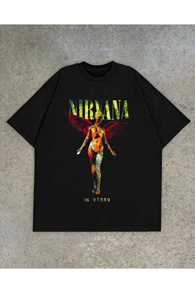 Grafftee Clothing Nirvana In Utero crna unisex majica sa štampanim motivom