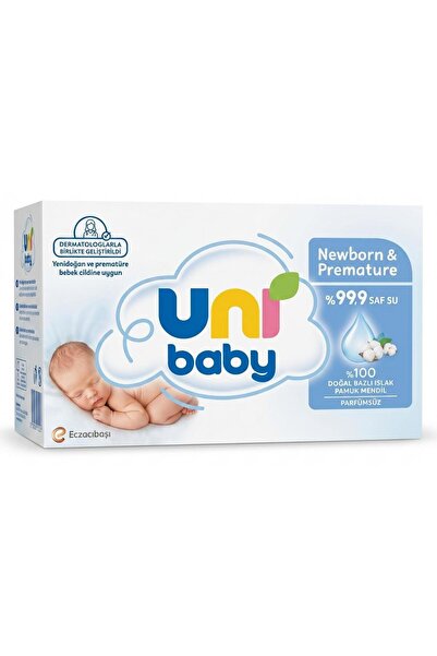 Uni Baby Newborn and Premature Wet Wipes (3 X 40 Pieces)