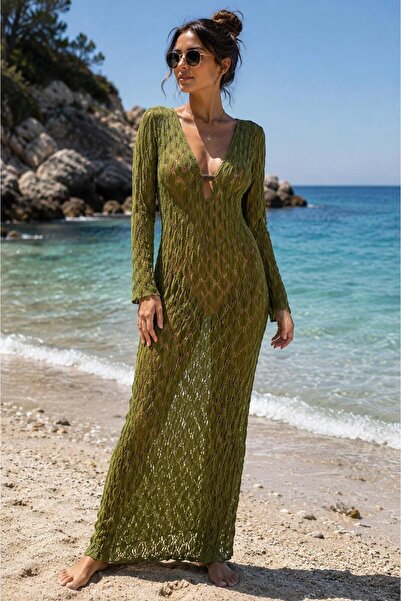 Malven Baklava Pattern Beach Dress