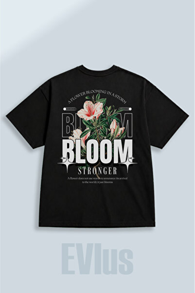 EVIus Oversize Bootleg 88 Μαύρο T-Shirt με στάμπα, 100% βαμβάκι, με λαιμόκοψη...