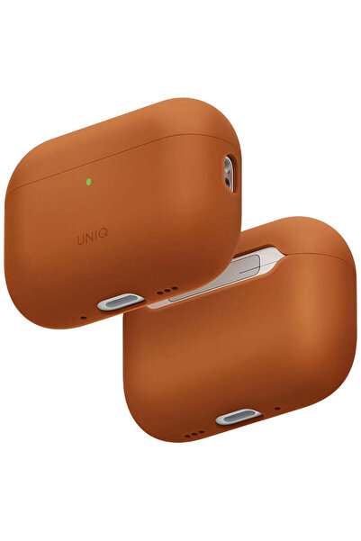 uniq Husă pentru AirPods Pro 3, Lino Hybrid Liquid Silicone, Portocaliu