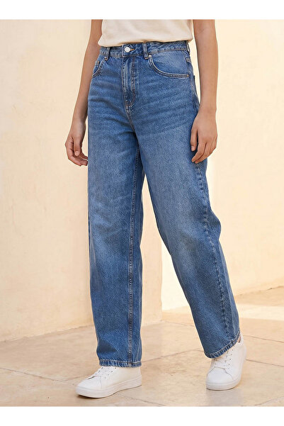 Lee Cooper جينز نسائي مستقيم بخصر مرتفع