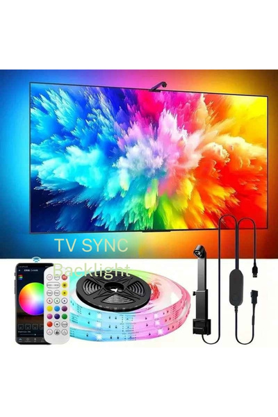 Monozone Ambiligt RGB TV Arkası Şerit Aydınlatmalı Uygulama Kumanda Kontrolü ...