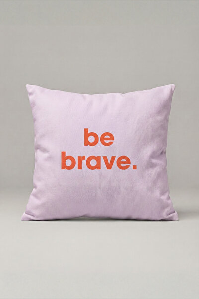 Generic Brand Husă de pernă decorativă Lila Be Brave 316 – Design Be Brave Li...