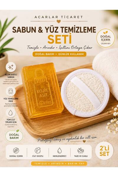 Acarlar Ticaret Kojik Asit Sabunu (Zerdeçal Ve Kojik Asit) Leke ve Kırışıklık...