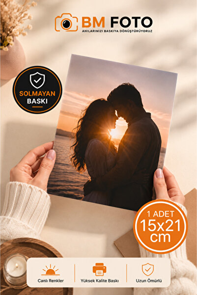 BM Foto 15x21 cm Fotoğraf Baskısı | 1 Adet Yüksek Kalite Foto Baskı | Solmaya...