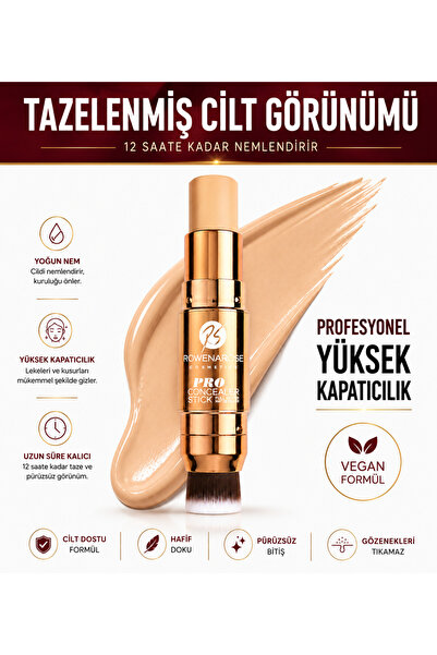 ROWENAROSE Kapatıcı ve kapatıcı fırçası 2in1 arada