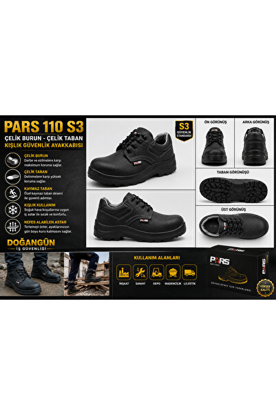 Pars 110 S3 ÇELİK BURUN ÇELİK TABAN KIŞLIK BAĞCIKLI AYAKKABI