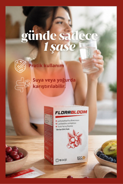 Ecc HEALTH Florabloom Prebiotic + Probiotic Supplement Food |   Support for Intestinal Microbiota
