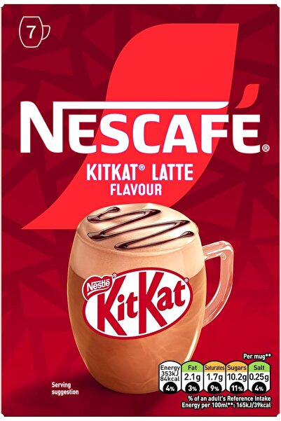 Nescafe نكهة لاتيه كيت كات، 7 أكياس، 21 جرام لكل كيس، قليلة الدهون