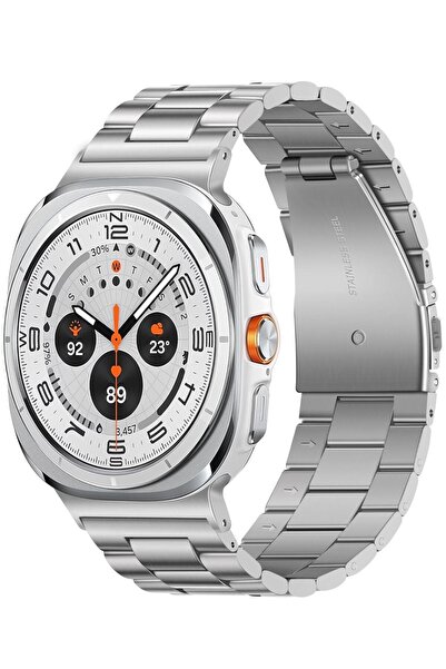 TEKNETSTORE Samsung Galaxy Watch Ultra2 Uyumlu Paslanmaz Çelik Baklalı Kordon...