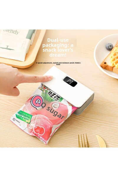 SJ Bag sealer with LED digital display, automatic sealing, USB rechargeable