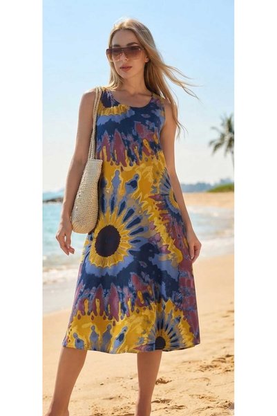 Zen Summer Thick Strap Viscose Women's Dress
