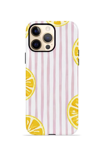 PiyasaSepeti iPhone 12 Pro Vorian Double Layer Case Pink Lemon Window