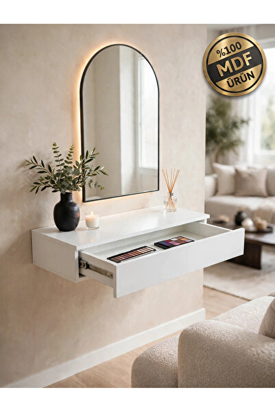 ENG AHŞAP Modern MDF Çekmeceli Dresuar 60 cm - Duvara Montajlı Antre Salon Dolap