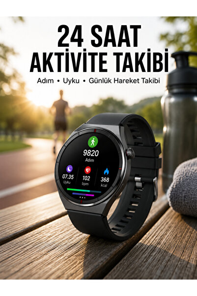 Lisinya Akıllı Saat Bluetooth Bağlantılı Amoled Ekran Uyku ve Sağlık Takibi Yeni Nesil -