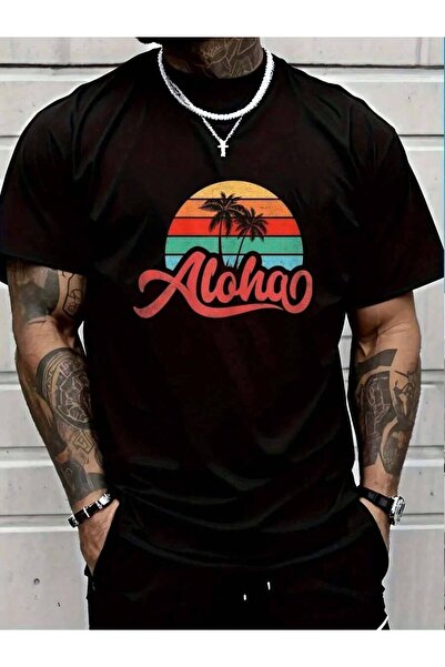 9TAY 100% Cotton Aloha Hawaii Hawaiian Island Palm Beach Surfboard Women's Me...