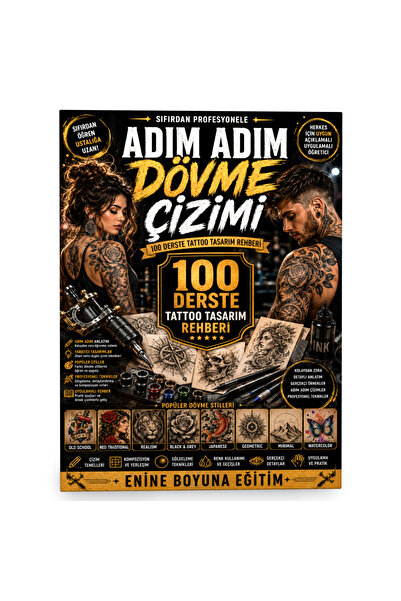Enine Boyuna Eğitim Step by Step Tattoo Drawing