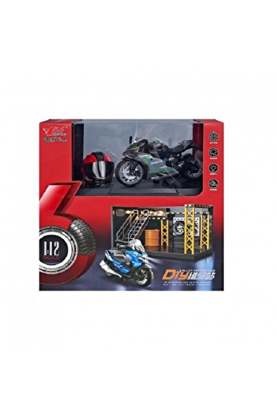Noname Top Bottom Set with Motorcycle and biker figure, 1:12, wit...
