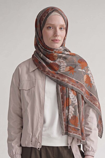 Levidor Mint Green Pomegranate Patterned Royal Shawl