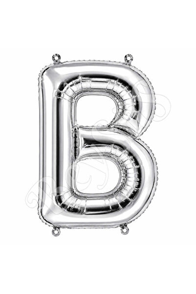 BeySüS Letter B Foil Balloon Silver Color (100 cm)